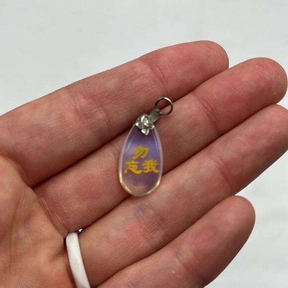 6 Vintage Necklace Pendants; Fish, Flower, Wanderer, Grandma, Beads & Apple - Picture 8 of 16